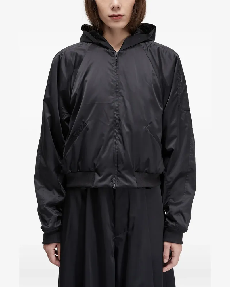 Osklen Bomberjacke mit Kapuze - Schwarz Schwarz