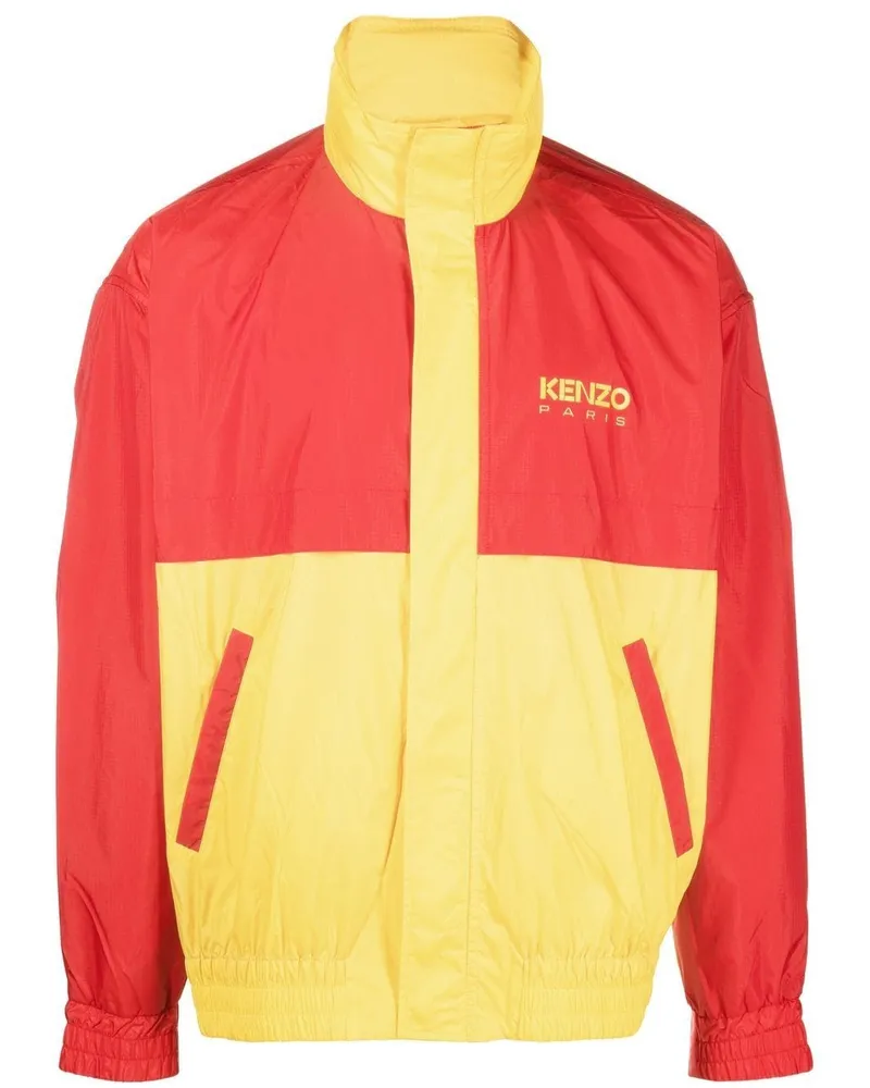 Kenzo Jacke in Colour-Block-Optik - Gelb Gelb