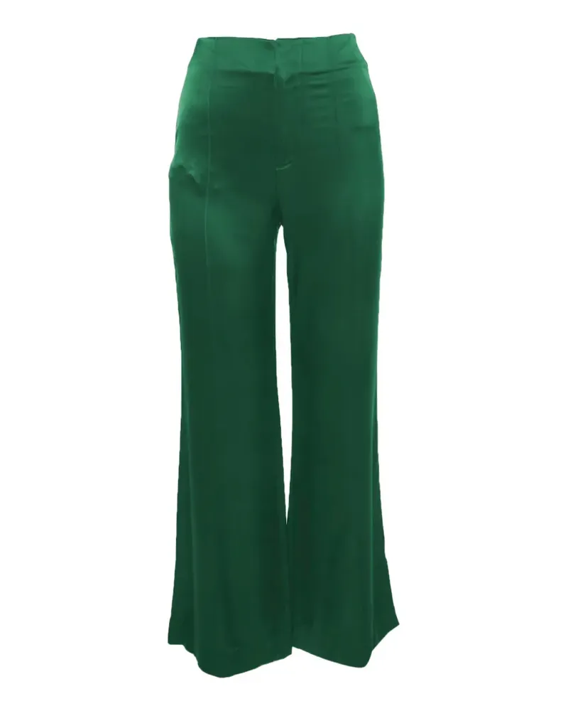 Alice + Olivia wide-leg satin trousers - Grün Grün