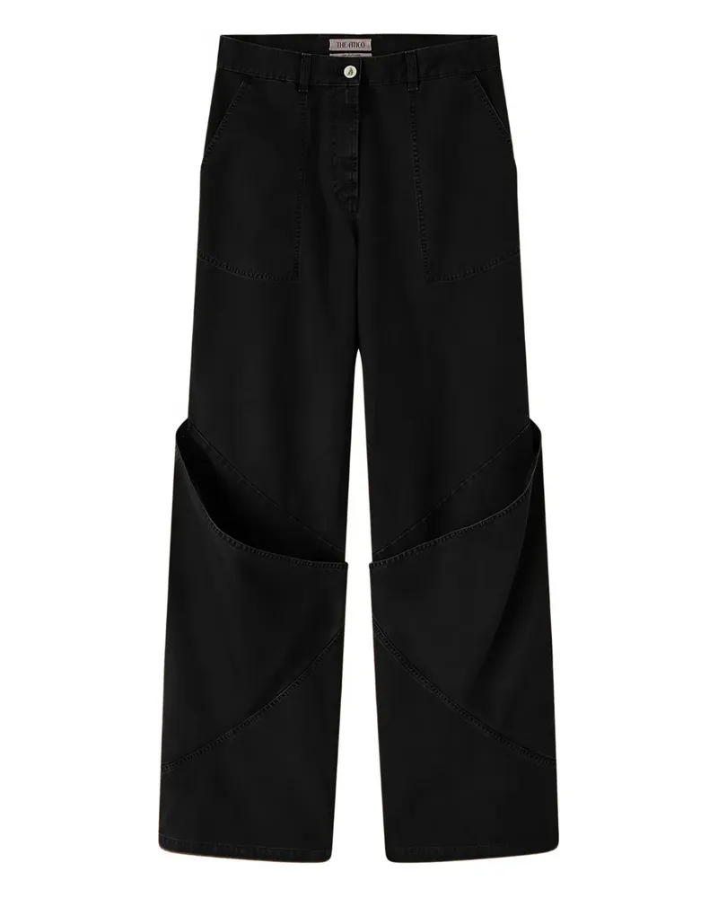 ATTICO panelled wide-leg trousers - Schwarz Schwarz