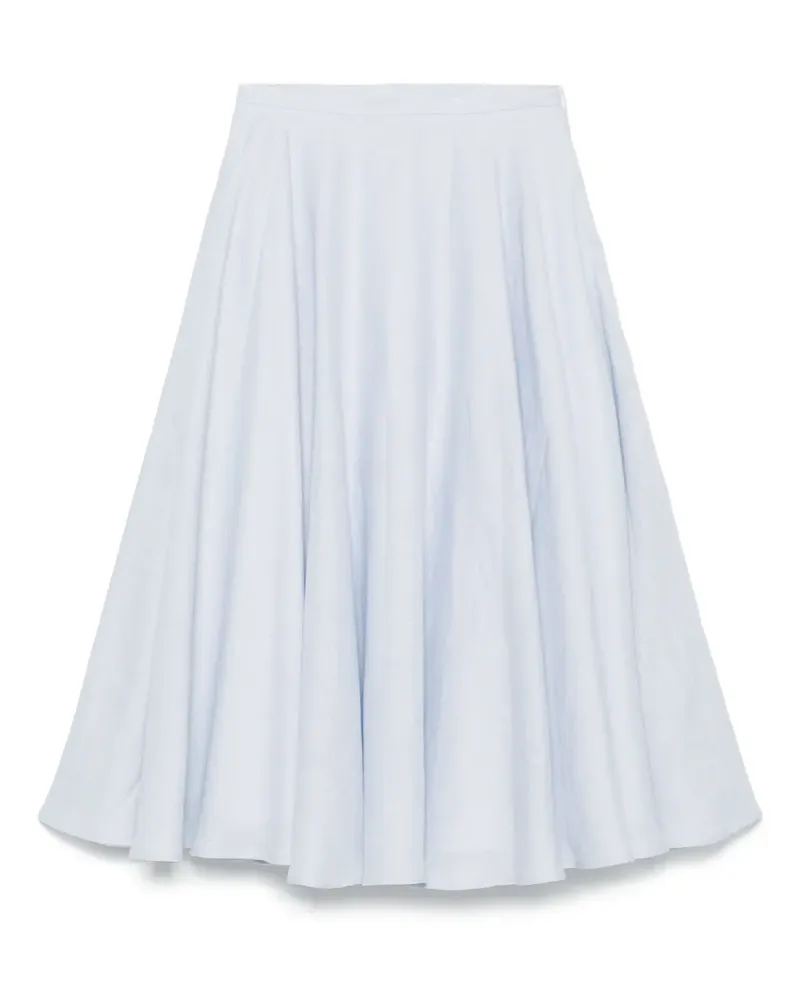 LARDINI Midirock aus Leinen - Blau Blau
