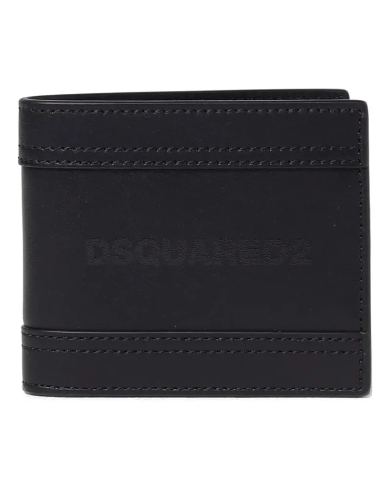 Dsquared2 Portemonnaie mit Prägung - Schwarz Schwarz