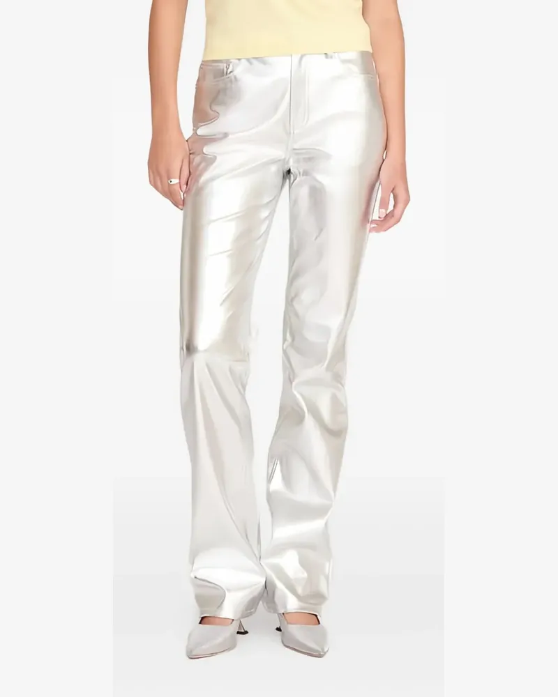 STAUD Hose im Metallic-Look - Silber Silber