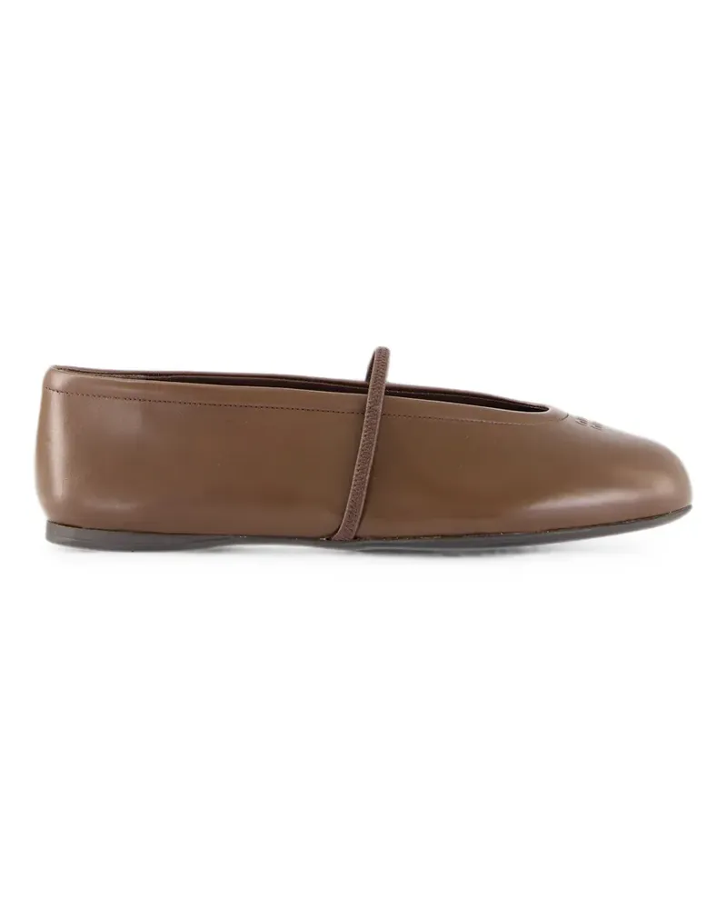 Miu Miu Ballerinas mit elastischen Riemen - Braun Braun