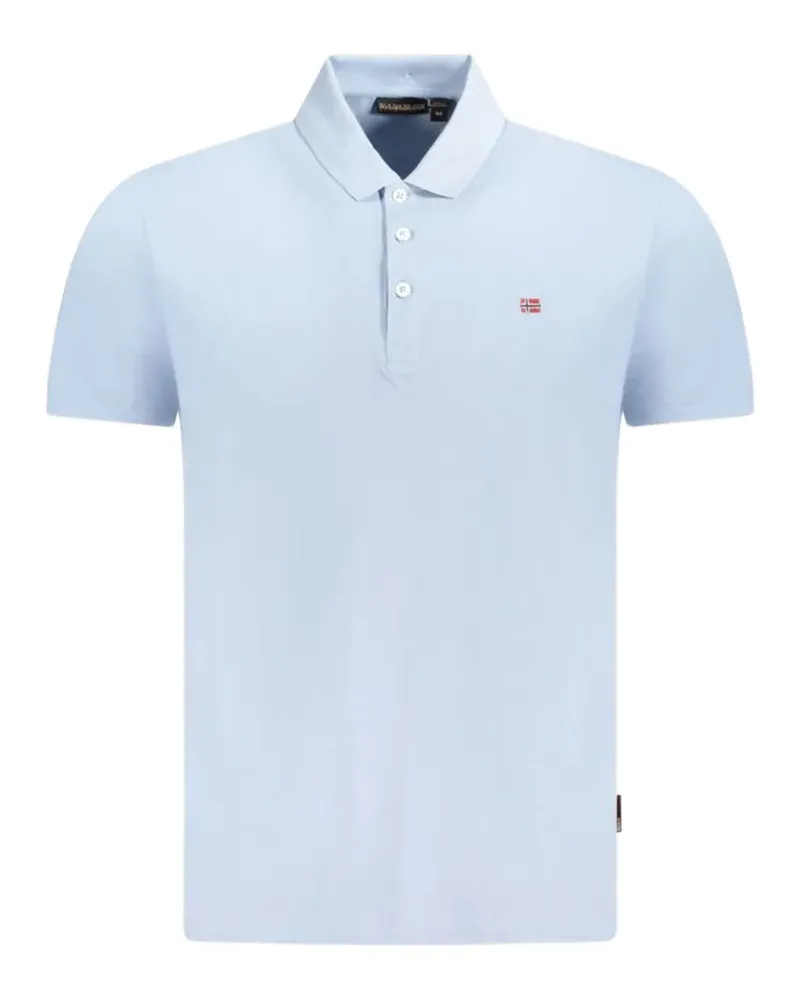 Napapijri logo-patch polo shirt - Blau Blau