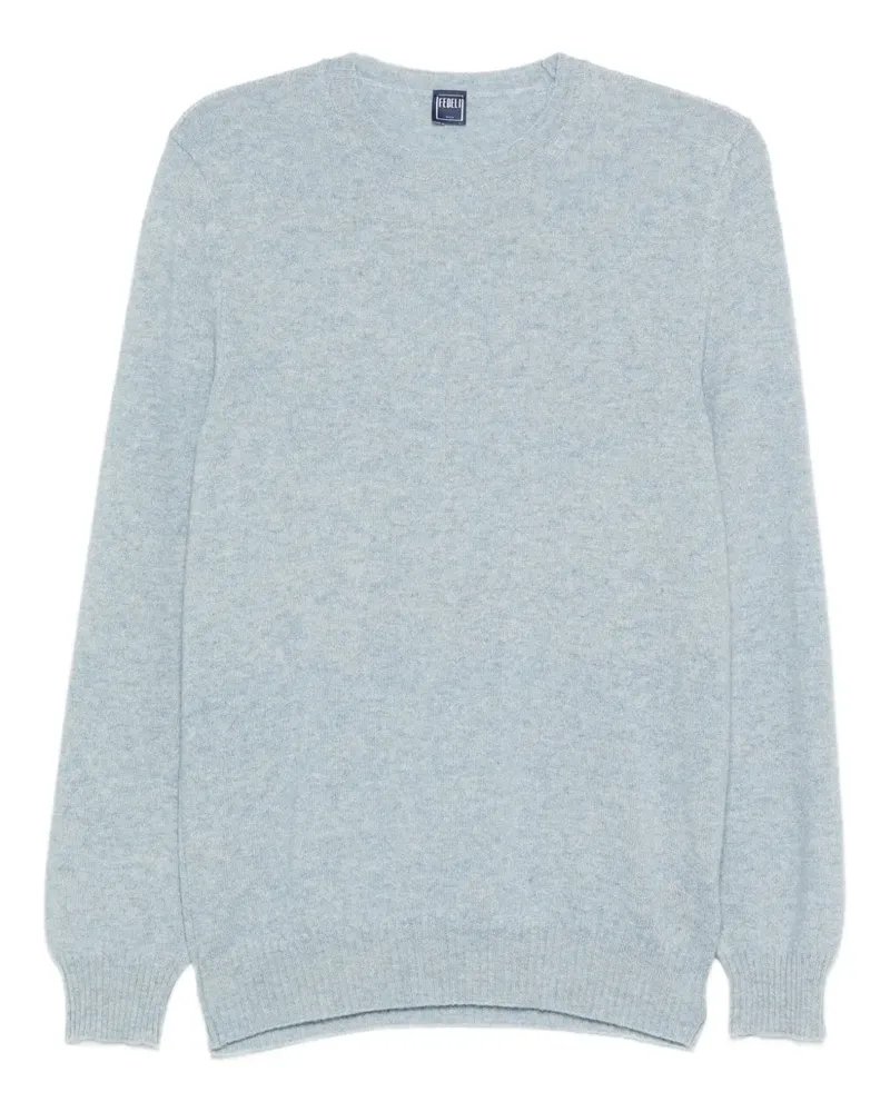 Fedeli Kaschmirpullover mit Rundhalsausschnitt - Blau Blau