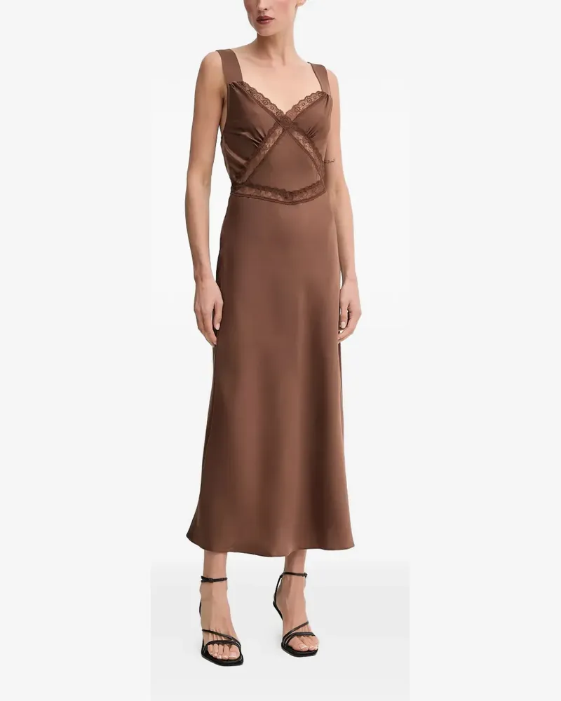 Bardot lace-trim midi dress - Braun Braun