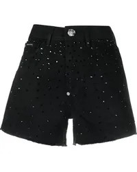 Philipp Plein Jeansshorts mit Kristallen Schwarz