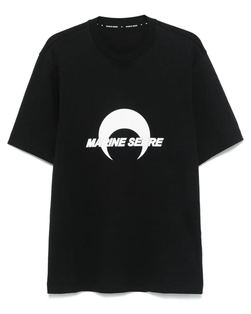 Marine Serre T-Shirt aus Jersey - Schwarz Schwarz