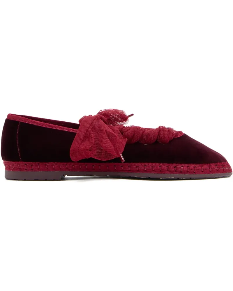 FLABELUS Ginevra Espadrilles mit Tüllschleife - Rot Rot