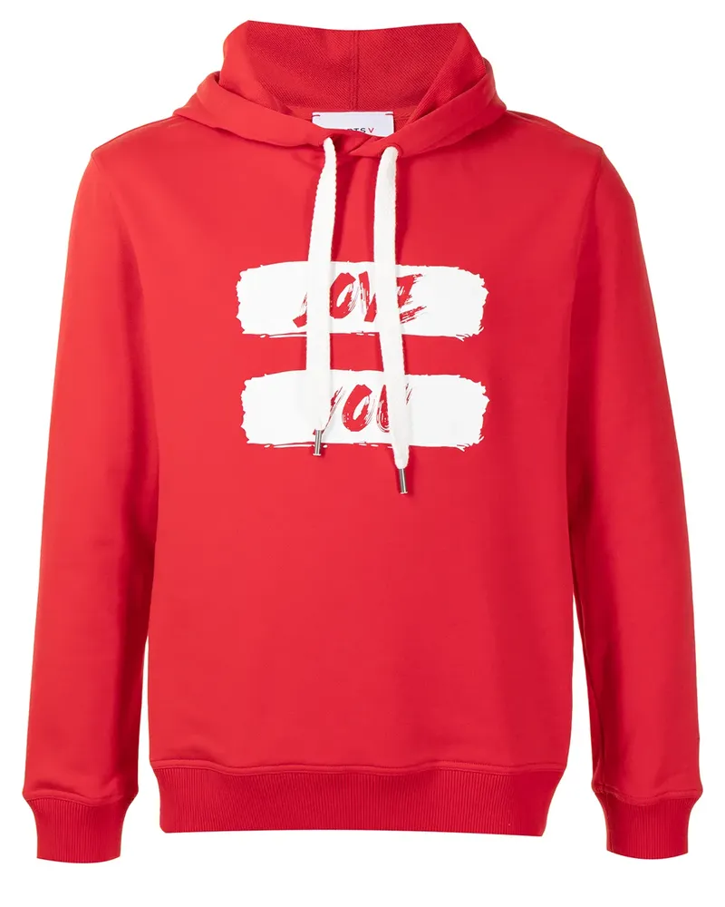 Ports V Hoodie mit Logo-Print - Rot Rot