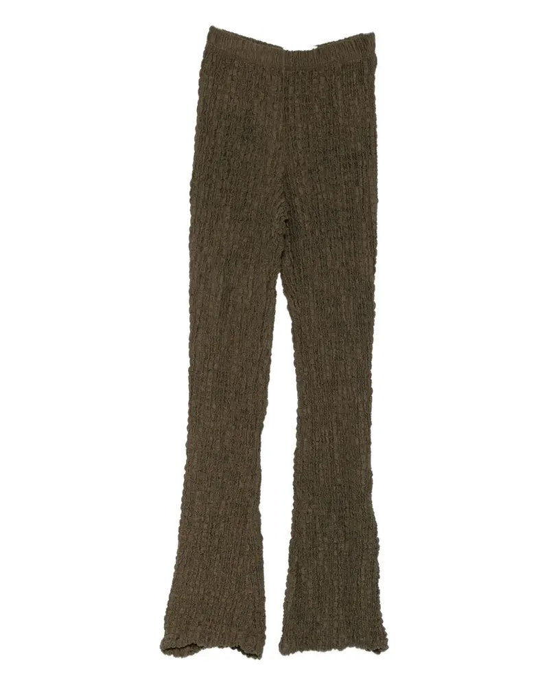 Song For The Mute seersucker-texture trousers - Grün Grün