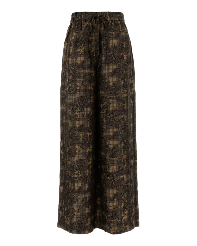 Ganni Wide-Leg-Hose mit Print - Braun Braun