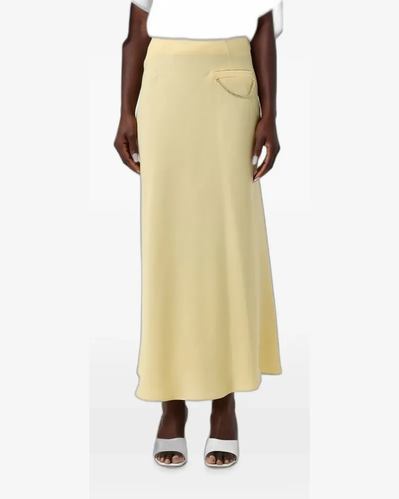 Armani Exchange crepe satin A-line maxi skirt - Nude Nude
