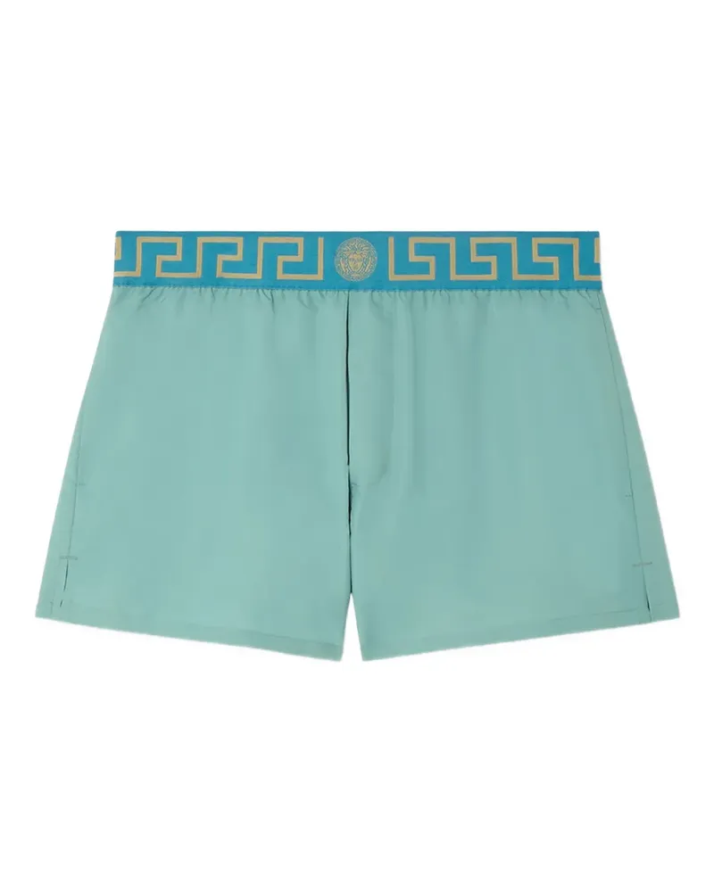 Versace Badehose mit Greca-Rand - Grün Grün