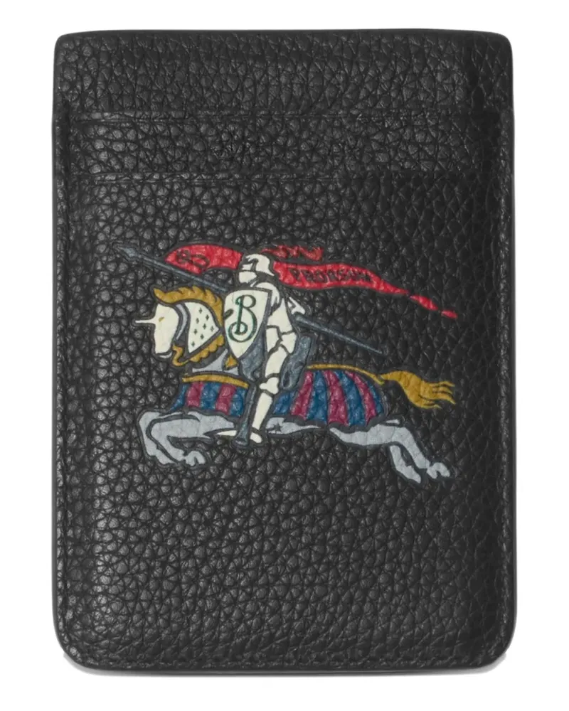 Burberry Kartenetui mit Equestrian Knight-Motiv - Schwarz Schwarz