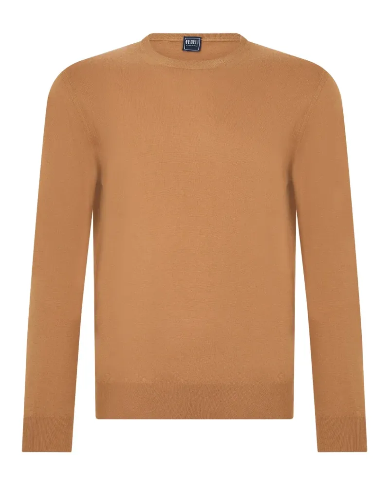 Fedeli crew-neck cashmere sweater - Orange Orange