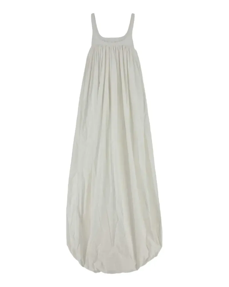 ARMARIUM Gerafftes Kleid mit Ballonsaum - Weiß Weiß