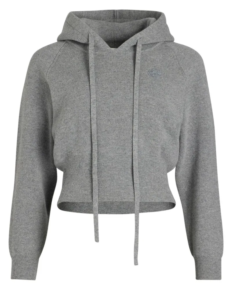 Patou Gestrickter Hoodie Grau