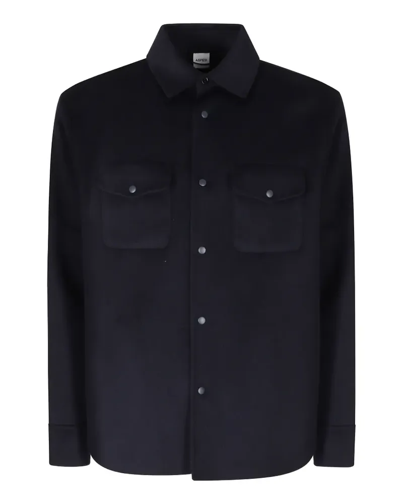 ASPESI flap-pocket shirt - Schwarz Schwarz