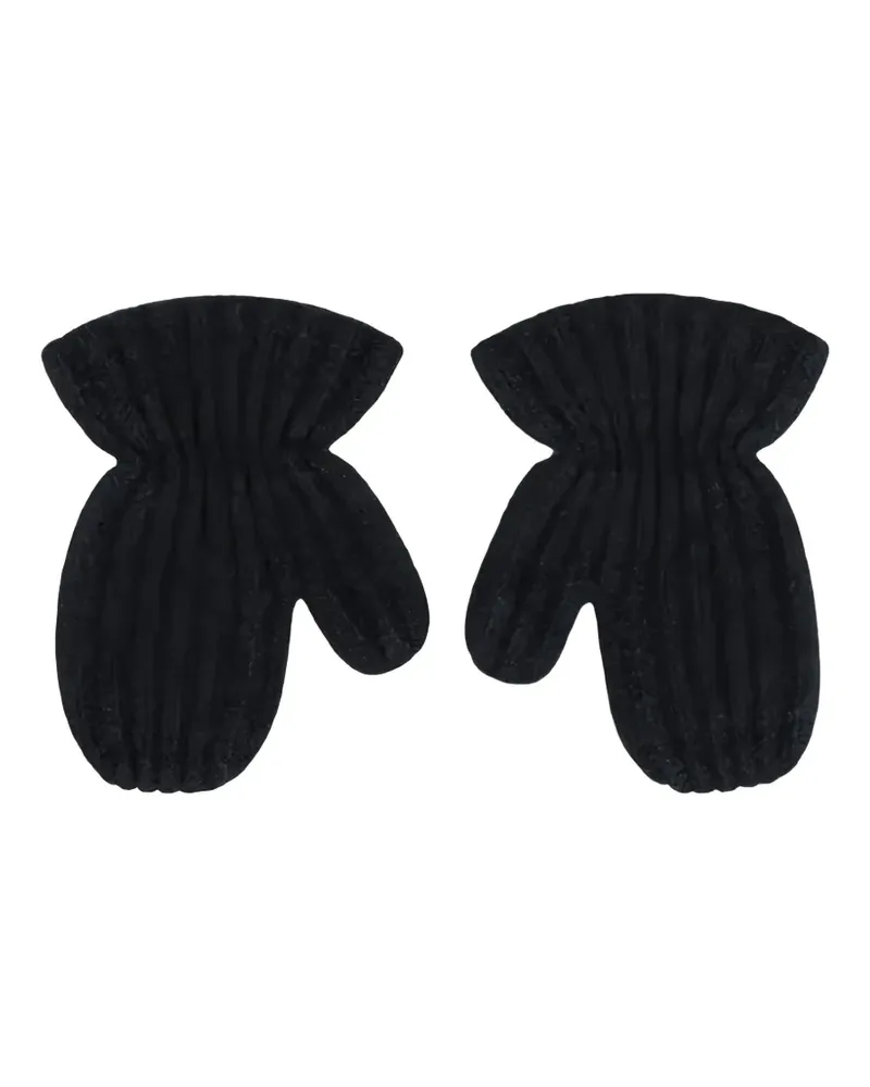 Maison Margiela ribbed gloves - Schwarz Schwarz