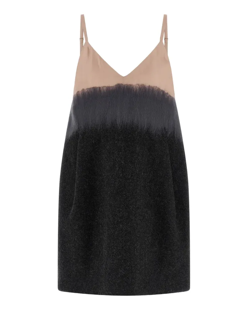 TELA color-block brushed-effect mini dress - Schwarz Schwarz