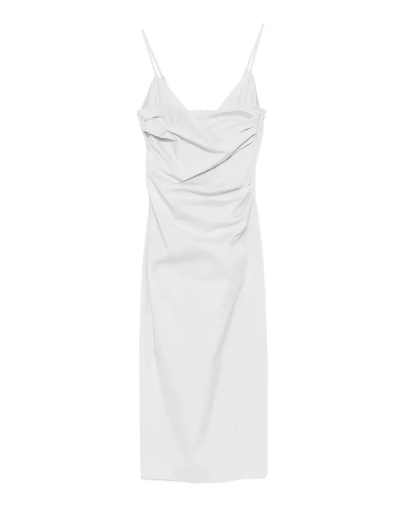 Patrizia Pepe midi bustier poplin dress - Grau Grau