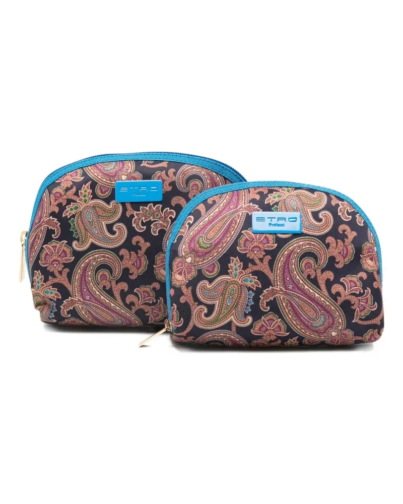 Etro Kosmetiktaschen mit Paisleymuster (2er-Set) - Blau Blau