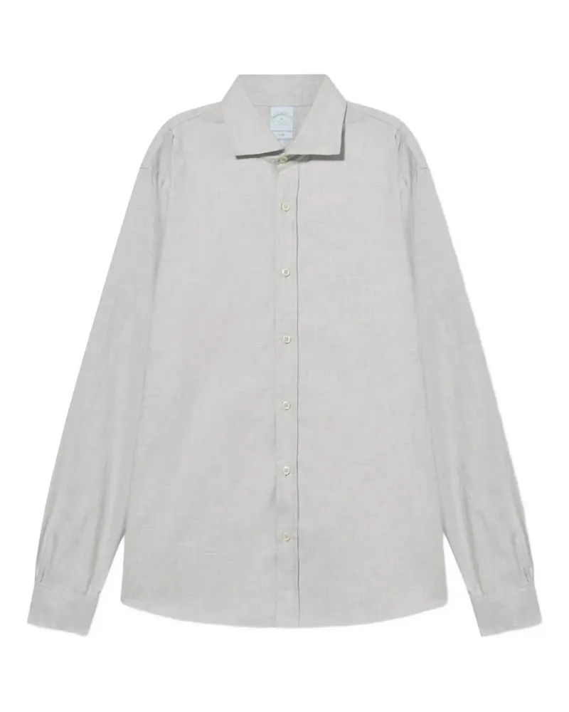Brooks Brothers Flanellhemd mit Spreizkragen - Grau Grau