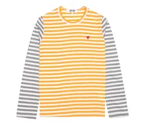 Gestreiftes Langarmshirt - Gelb
