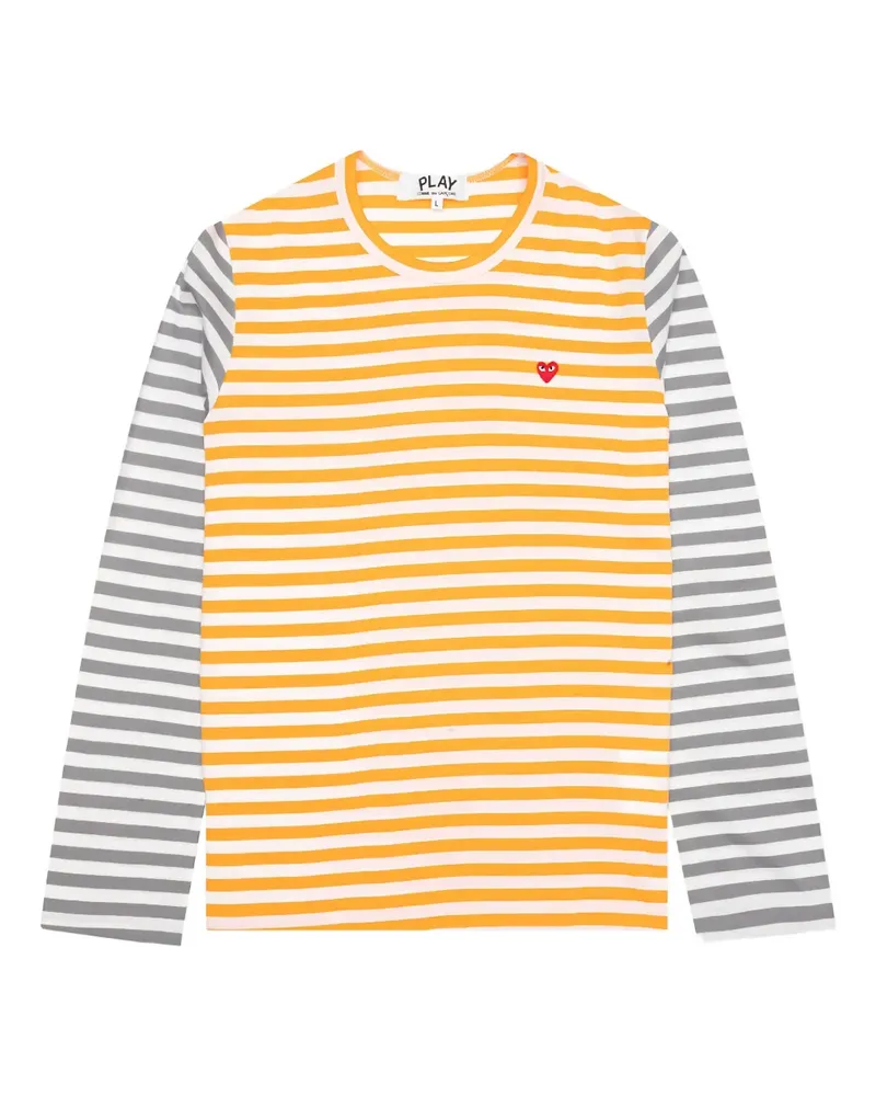 Comme des Garçons Gestreiftes Langarmshirt - Gelb Gelb