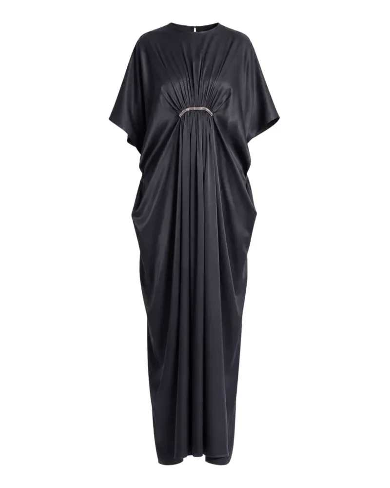 Irina Schrotter Aysha crystal-embellished pleated midi dress - Schwarz Schwarz