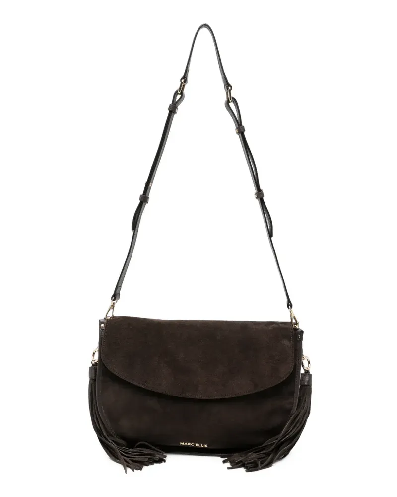 MARC ELLIS Schultertasche mit Fransen - Braun Braun