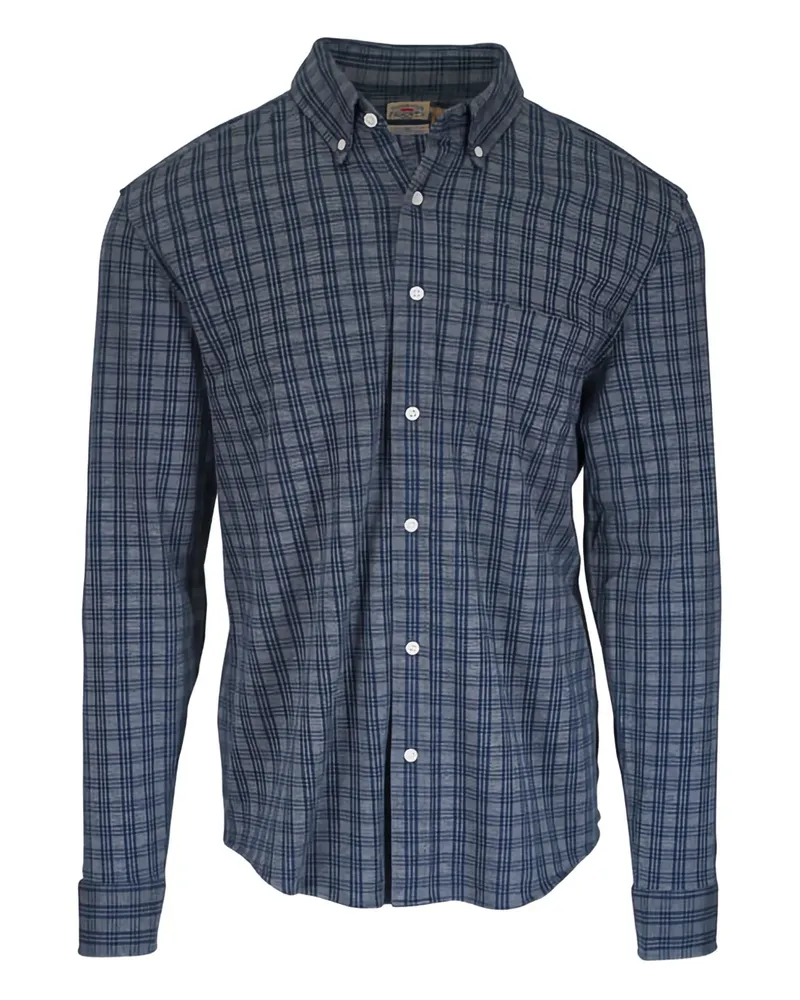 Faherty Kariertes Button-down-Hemd - Blau Blau