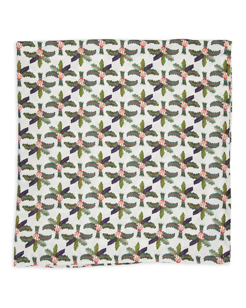 La DoubleJ Tischdecke mit Print - Weiß Weiß