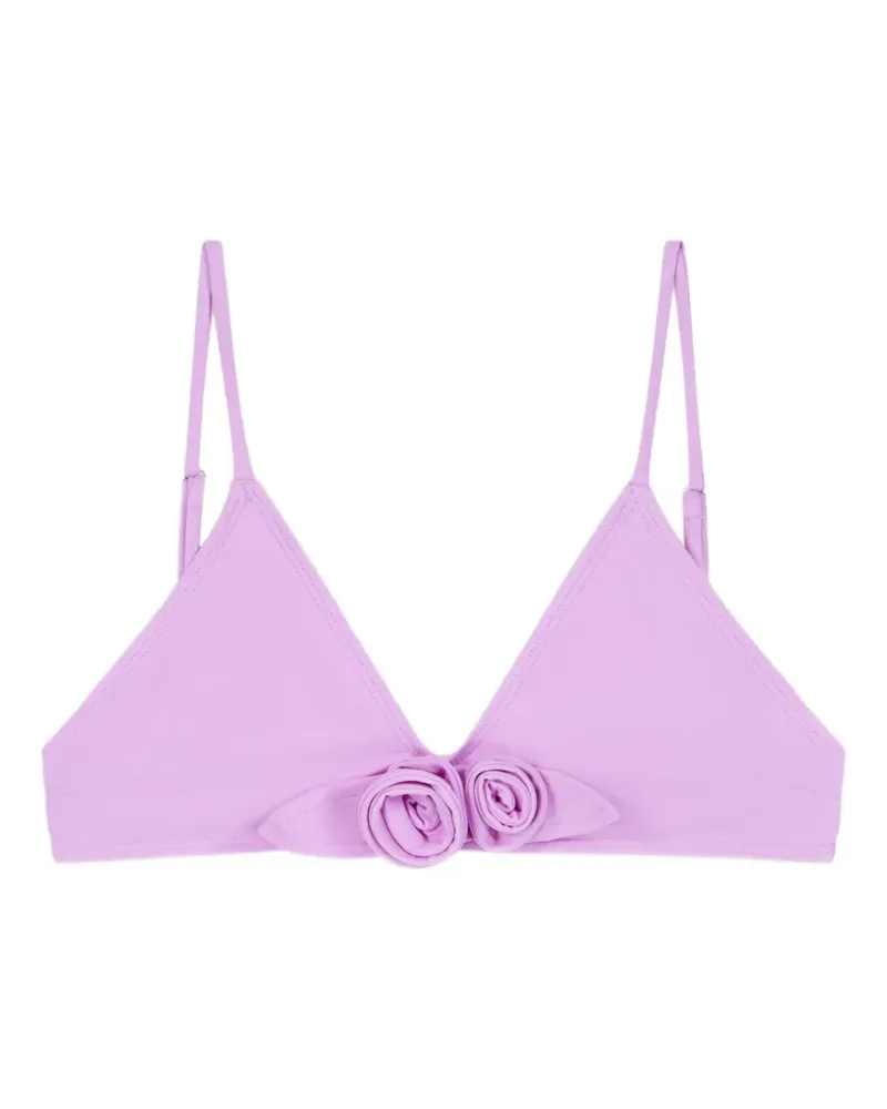 COPERNI flower gathered bikini top - Violett Violett