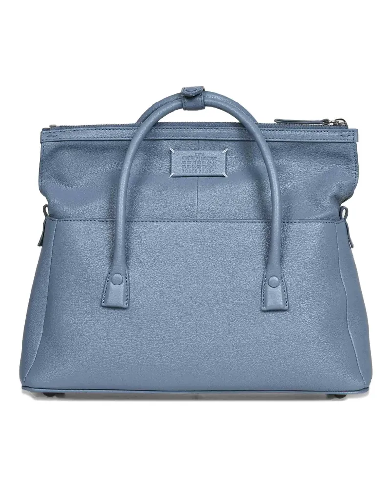 Maison Margiela grained-leather tote bag - Blau Blau