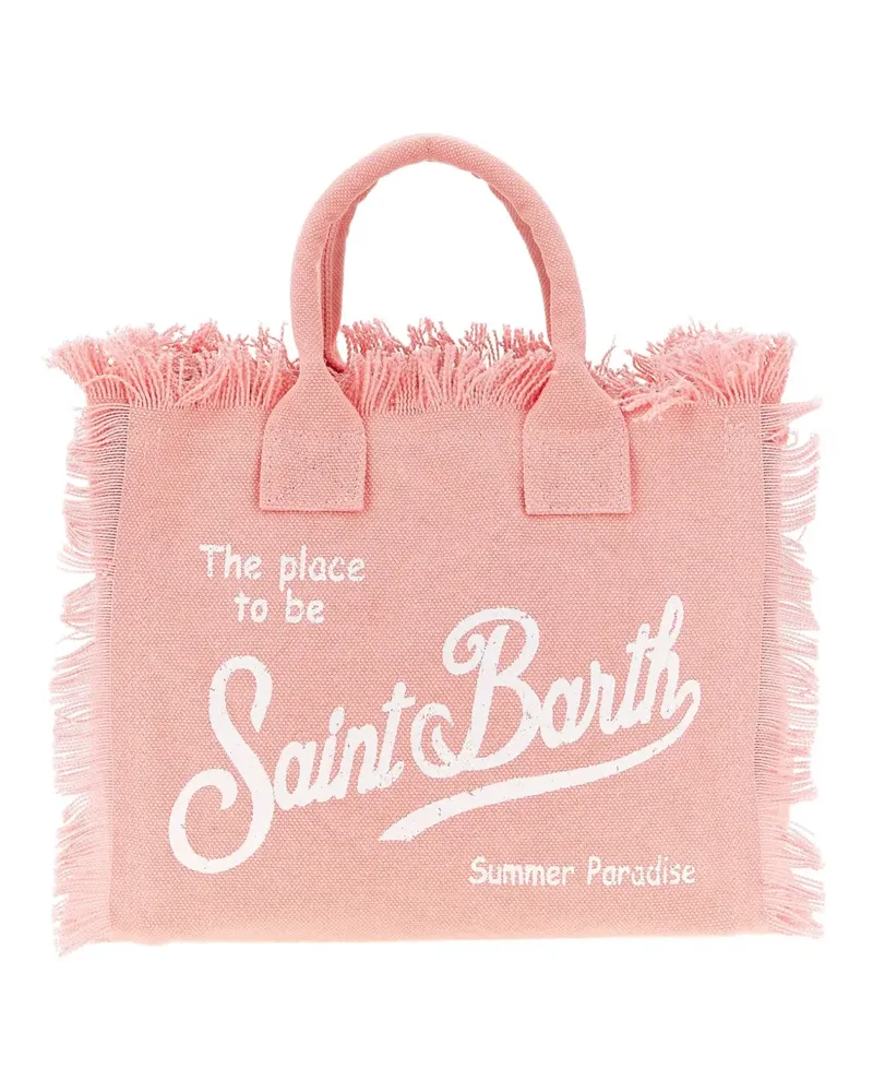 MC2 Saint Barth Colette' Shopper mit Fransen - Rosa Rosa