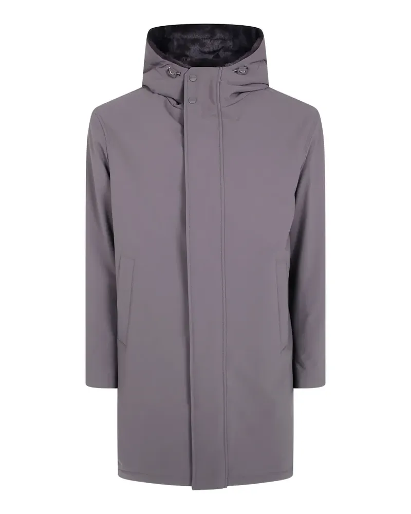 Herno Kapuzenjacke mit verdecktem Verschluss - Grau Grau