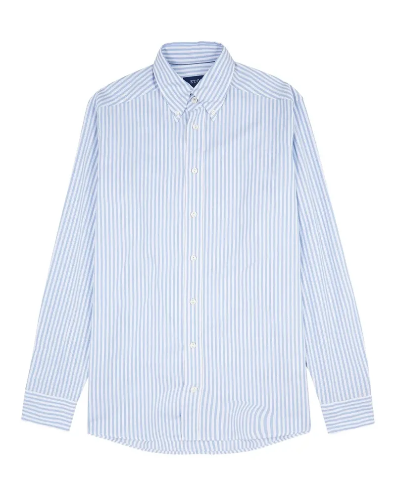 Eton Gestreiftes Hemd - Blau Blau