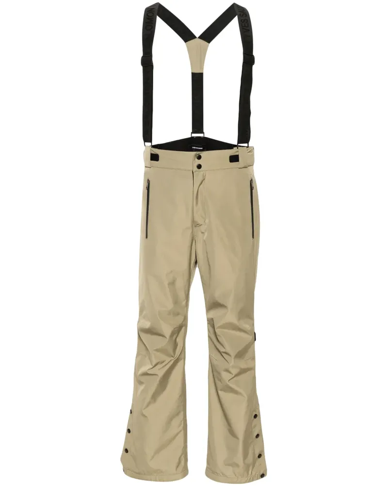 Yves Salomon Straight-Leg-Hose mit Logo-Band - Grün Grün