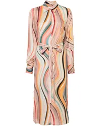 Paul Smith Midikleid mit Artist Stripes Rosa