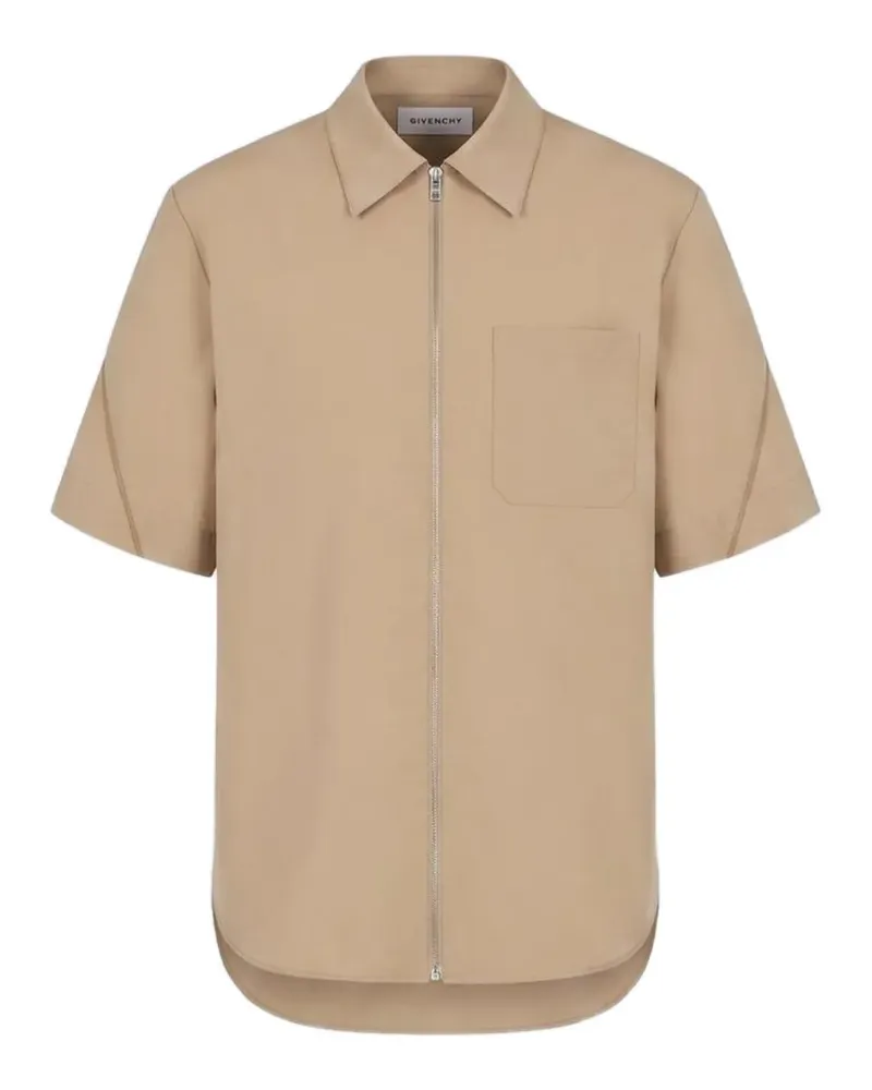 Givenchy zip-up short-sleeve shirt - Nude Nude
