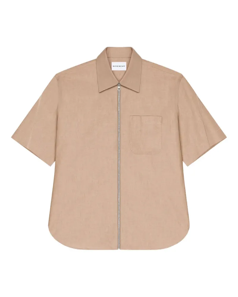 Givenchy Couture Seam Hemd mit Reißverschluss - Nude Nude