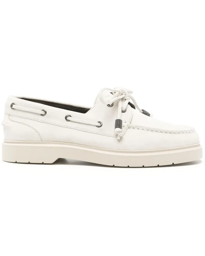 Brunello Cucinelli Segelschuhe aus Wildleder - Nude Nude