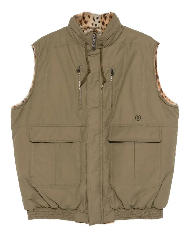 Martine Rose reversible faux-fur gilet - Grün Grün