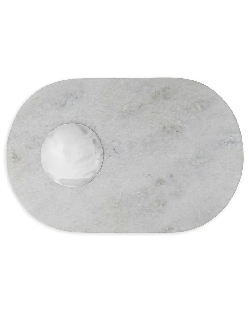 Tom Dixon Abgerundetes Schneidebrett aus Stein - Weiß Weiß