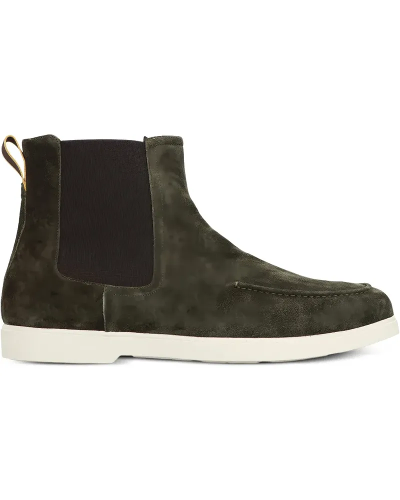 MOORER Cesar Chelsea-Boots aus Wildleder - Grün Grün