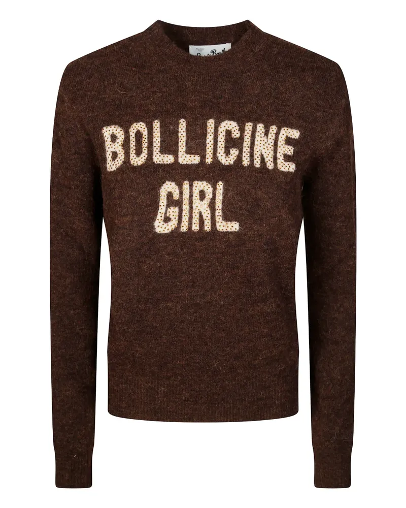 MC2 Saint Barth New Queen Pullover mit Strass - Braun Braun