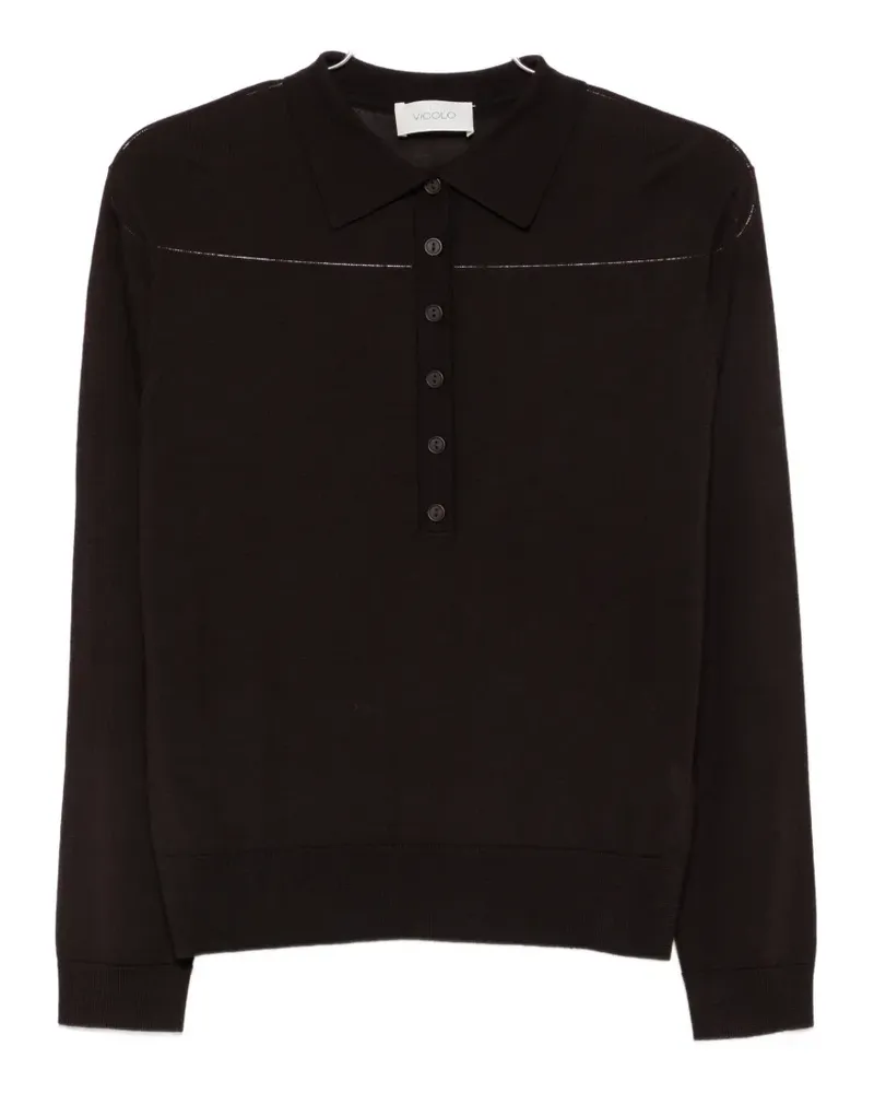 VICOLO button-down polo sweater - Braun Braun